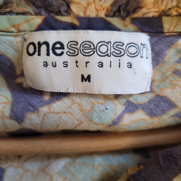 One Season Australia 100% Cotton Floral Semi-Sheer Floral Maxi Dress - Picture 8 of 10